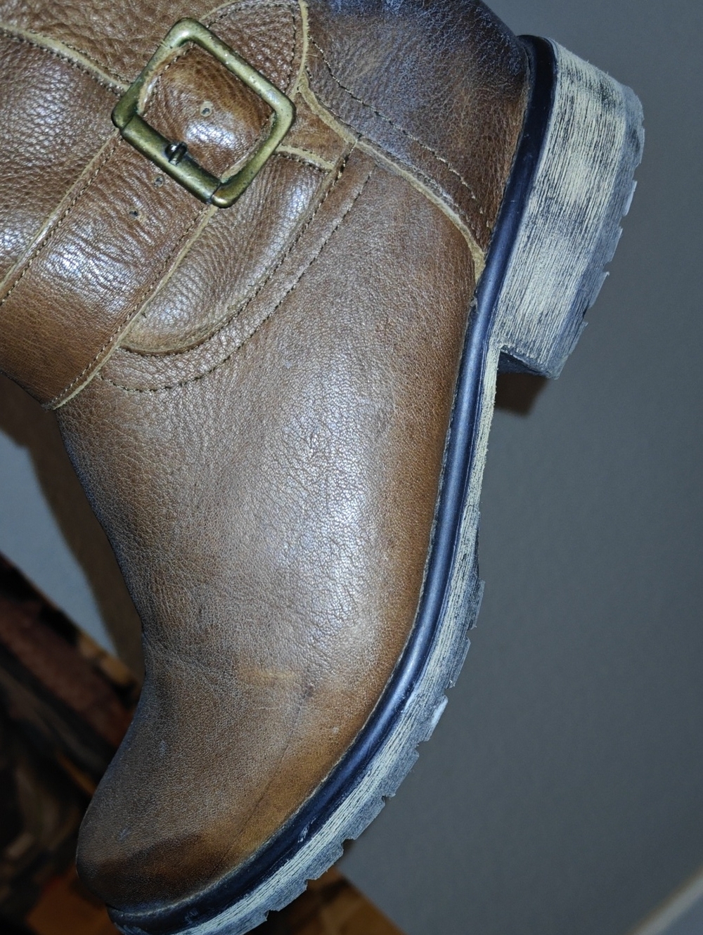 Steve Madden Fairmont Brown Leather Boots Size 9 - Picture 11 of 12